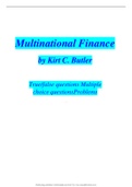 Test Bank True/false questions Multiple choice questions Problems to accompany Multinational Finance by Kirt C. Butler Third Edition