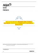 AQA GCSE FRENCH HIGHER TIER PAPER 2  SPEAKING JUNE 2024 CANDIDATE’S MATERIAL – ROLE-PLAY