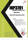 IOP3701 assignment 2 semester 2 2024 (Fully referenced solutions)