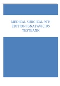 TEST BANK MEDICAL SURGICAL 9TH  EDITION IGNATAVICIUS WORKMAN