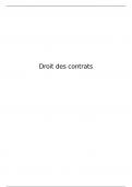 Notes de cours Droit des contrats (DRA103) 