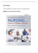 Test Bank -  Advanced Practice Nursing in the Care of Older Adults, 3rd Edition ( Laurie Kennedy-Malone, 2024) All Chapters || Latest Edition 