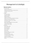 Notes de cours Management et stratégie (MSE147) 