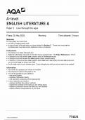 AQA A-LEVEL ENGLISH LITERATURE A QUESTION PAPER 2024(Paper 1;Love through ages) 7712/1