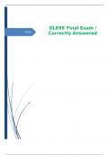 OLERE Final Exam / Correctly Answered