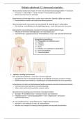 Biologie vakinhoud II.2: Hormonale regulatie