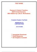 Test Bank for Pearson's Federal Taxation, 2025 Comprehensive, 38th Edition by Richardson (All Chapters included)