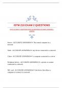 ISTM 210 EXAM 2 QUESTIONS WITH GUARANTEED ACCURATE ANSWERS |VERIFIED