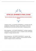 ISTM 210 :(PHINNEY) FINAL EXAM WITH GUARANTEED ACCURATE ANSWERS |VERIFIED