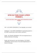 ISTM 210 TAMU EXAM 1 (PROF. PHINNEY) WITH GUARANTEED ACCURATE ANSWERS 