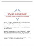 ISTM 210: EXAM 1 (PHINNEY) WITH GUARANTEED ACCURATE ANSWERS