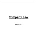 LML4806 Company Law Summary 