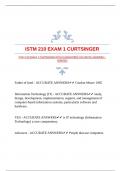 ISTM 210 EXAM 1 CURTSINGER WITH GUARANTEED ACCURATE ANSWERS |VERIFIED