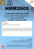 HRM2605 Assignment 3 (COMPLETE ANSWERS) Semester 2 2024 (640387) - DUE 11 September 2024