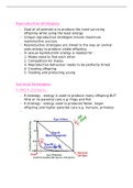 Class notes Life Sciences (Reproductive strategies) 