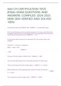 IAAI CFI CERTIFICATION FINAL EXAM QUESTIONS AND ANSWERS   NEW GEN VERIFIED AND SOLVED 100% 