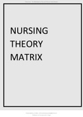 NURSING THEORY MATRIX.