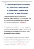 RN TARGETED GASTROINTESTINAL NEWEST  2024 WITH UPDATED QUESTIONS AND  DETAILED CORRECT ANSWERS WITH  RATIONALES (ALREADY GRADED A+) 