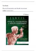 Test Bank- Physical Examination and Health Assessment, 9th Edition( Carolyn Jarvis , 2024) All chapters 1- 32 || Latest Edition