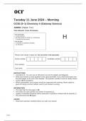 ocr GCSE Chemistry A (Gateway Science) Paper 4 Question Paper June 2024 J248/04 (Higher Tier)