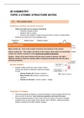 IB CHEMISTRY - Topic 2 Atomic Structure Notes