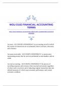 WGU D102 FINANCIAL ACCOUNTING TERMS WITH GUARANTEED ACCURATE ANSWERS