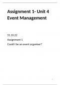  unit 4 managing an event- assignment 1