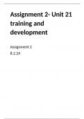 business level 3- unit 21 training and development- assignment 2