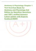 Anatomy & Physiology Chapter 1 Test BankTest Bank For Anatomy and Physiology 2nd Edition by OpenStax Questions and 100% verified Answers Latest update with Experts feedback/NEW!!