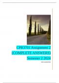 CPR3701 Assignment 2 (COMPLETE ANSWERS) Semester 2 2024