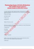 NCLEX Practice Exam for Pharmacology 2 QUESTIONS AND ANSWERS WITH RATIONALES.