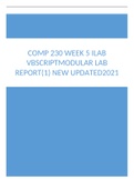 COMP 230 Week 5 iLab VBScript Modular Lab Report(1) new updated 2021