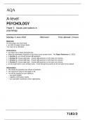 AQA  A-level PSYCHOLOGY Paper 3 Issues and options in psychology May 2024