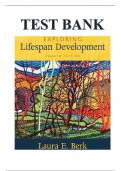 EXPLORING LIFESPAN DEVELOPMENT, 4TH EDITION LAURA E. BERK TEST BANK ISBN- 978-0134419701 This is a Test Bank (Study Questions & Complete Answers) to help you study for your Tests. Test banks can give you the tools you need to help you study better