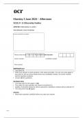 ocr GCSE Citizenship Studies Paper 2 Question Paper June 2024 J270/02:Citizenship in action