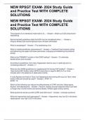 NEW RPSGT EXAM- 2024 Study Guide and Practice Test WITH COMPLETE SOLUTIONS