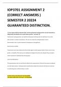 IOP3701 ASSIGNMENT 2 (CORRECT ANSWERS ) SEMESTER 2 20224 GUARANTEED DISTINCTION.