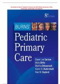 Test Bank for Burns' Pediatric Primary Care 8th Edition by Garzon, Dirks,  Driessnack, Duderstadt, and Gaylord