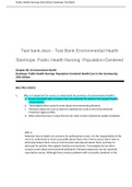 Test bank.docx - Test Bank Environmental Health Stanhope: Public Health Nursing: Population-Centered