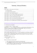 Full readings summary for Advanced Statistics