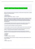 RADT 420 Final Exam Study Guide with complete solutions