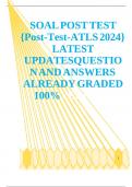 POST TEST ATLS 2021| 2022| 2023 With Correct and Verified ANSWERS (SOAL POST TEST).