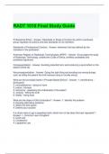 RADT 1010 Final Study Guide with complete solutions