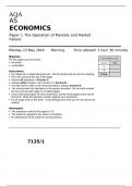 AQA AS ECONOMICS Paper 1 The Operation of Markets and Market Failure May 2024