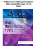 Test Bank for Lewis's Medical-Surgical Nursing, 12th Edition by Mariann M. Harding | All Chapters Covered