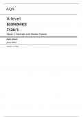 AQA A-level ECONOMICS 7136/1 Paper 1 Markets and Market Failure Mark scheme