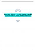 CMN 548 MODULE 3 STUDY QUESTIONS  2024 WITH 100% ACCURATE ANSWERS