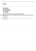 AQA A-level ECONOMICS 7136/2 Paper 2 National and International Economy  Mark scheme June 2024