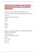 SAEM MS4 CURRICULUM EXAM |GUARANTEED PASS |ACCURATE ANSWERS