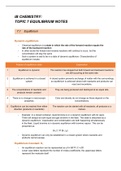 IB CHEMISTRY Topic 7 - Equilibrium Notes (HL AND SL)